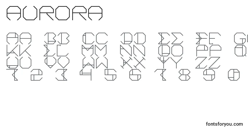 Fuente Aurora (120266) - alfabeto, números, caracteres especiales