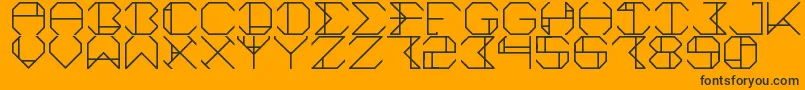aurora Font – Black Fonts on Orange Background