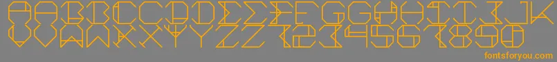 aurora Font – Orange Fonts on Gray Background