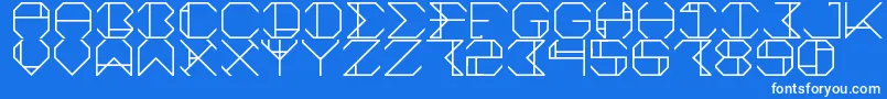 aurora Font – White Fonts on Blue Background