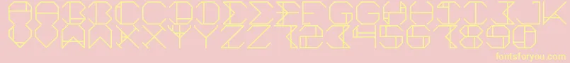 aurora Font – Yellow Fonts on Pink Background