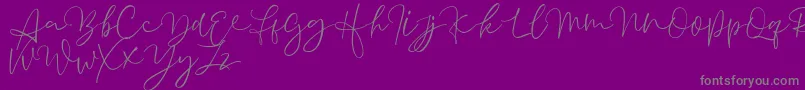 Aussiente Free Version Font – Gray Fonts on Purple Background