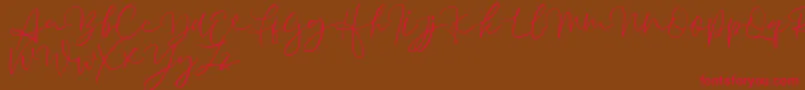Aussiente Free Version Font – Red Fonts on Brown Background