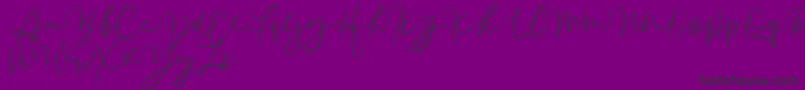 Aussiente Free Version-fontti – mustat fontit violetilla taustalla