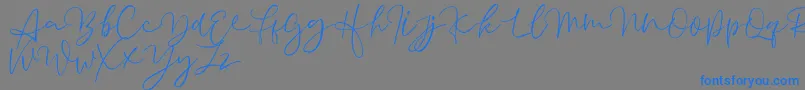 Aussiente Free Version Font – Blue Fonts on Gray Background