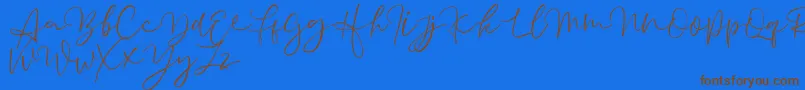 More about Aussiente Free Version Font Aussiente Free Version Font – Brown Fonts on Blue Background