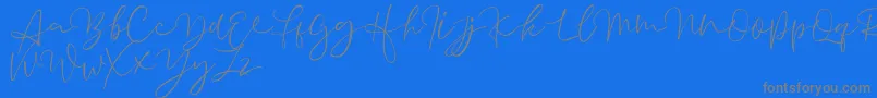 fuente Aussiente Free Version – Fuentes Grises Sobre Fondo Azul