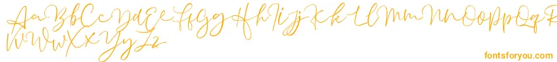Aussiente Free Version-Schriftart – Orangefarbene Schriften