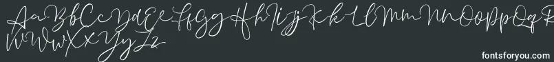 Шрифт Aussiente Free Version – белые шрифты на чёрном фоне