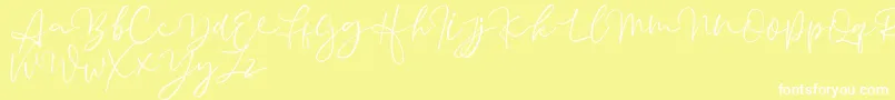 Aussiente Free Version Font – White Fonts on Yellow Background