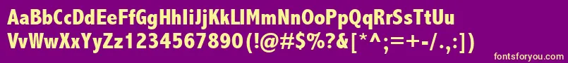 AbadiMtCondensedExtraBold Font – Yellow Fonts on Purple Background