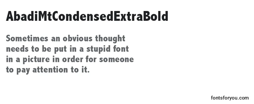 Review of the AbadiMtCondensedExtraBold Font