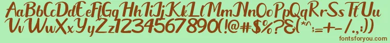 Austhin Font – Brown Fonts on Green Background