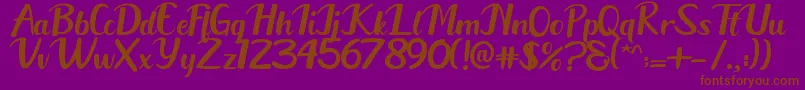 Austhin Font – Brown Fonts on Purple Background