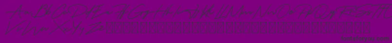 Austin Capittal Font – Black Fonts on Purple Background