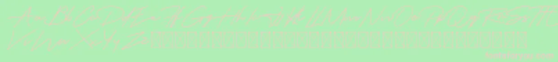 Austin Capittal Font – Pink Fonts on Green Background
