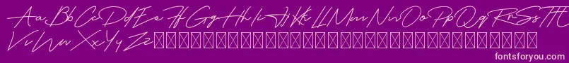 Austin Capittal Font – Pink Fonts on Purple Background