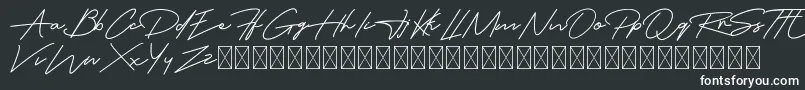 Шрифт Austin Capittal – белые шрифты на чёрном фоне