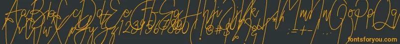 Шрифт Austin Worth – оранжевые шрифты на чёрном фоне