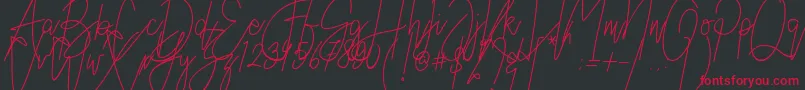 Austin Worth Font – Red Fonts on Black Background