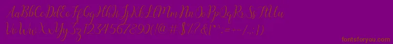 austina Font – Brown Fonts on Purple Background