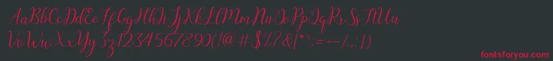 austina Font – Red Fonts on Black Background