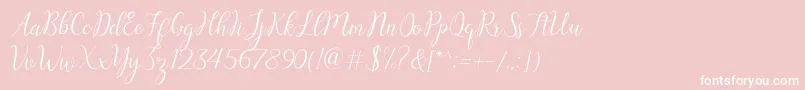 austina-fontti – valkoiset fontit vaaleanpunaisella taustalla