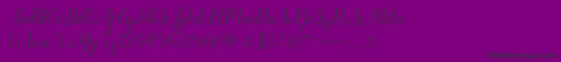 Czcionka austina – czarne czcionki na fioletowym tle