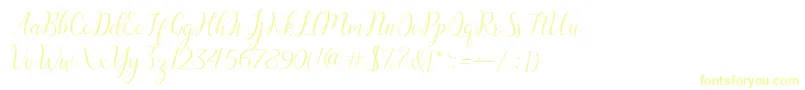 austina-Schriftart – Gelbe Schriften