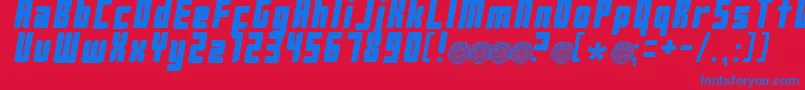 フォントPush ffy – 赤い背景に青い文字