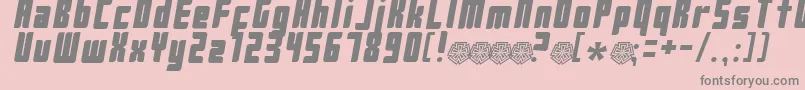 Push ffy Font – Gray Fonts on Pink Background