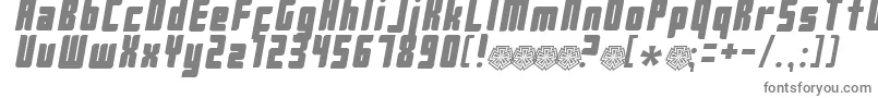 Push ffy Font – Gray Fonts on White Background