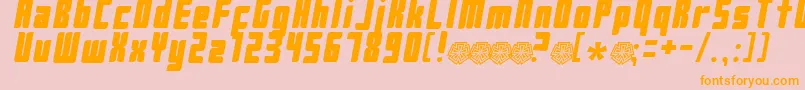 Push ffy Font – Orange Fonts on Pink Background
