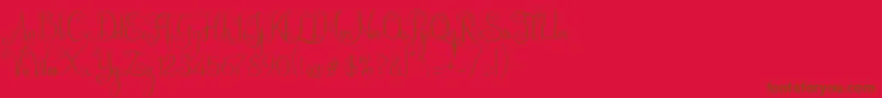 Australian Script-fontti – ruskeat fontit punaisella taustalla