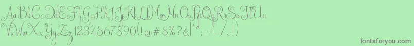 fuente Australian Script – Fuentes Grises Sobre Fondo Verde