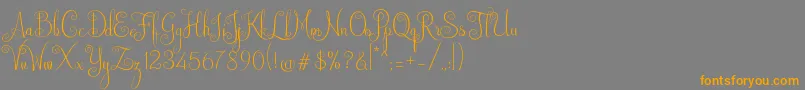 Fonte Australian Script – fontes laranjas em um fundo cinza