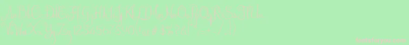 Police Australian Script – polices roses sur fond vert