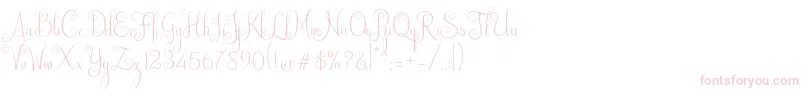 Fonte Australian Script – fontes rosa em um fundo branco