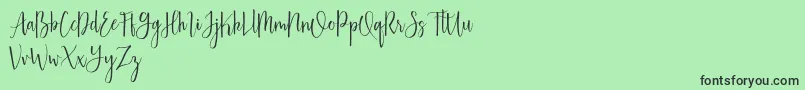 Australis free Font – Black Fonts on Green Background