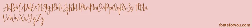 Australis free Font – Brown Fonts on Pink Background