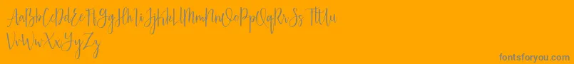 Australis free Font – Gray Fonts on Orange Background
