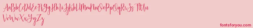 Australis free Font – Red Fonts on Pink Background