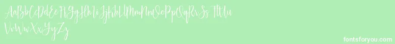 Australis free Font – White Fonts on Green Background