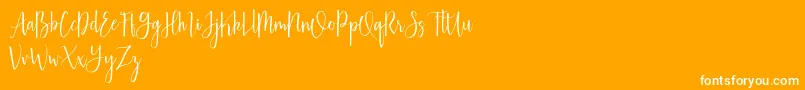 Australis free Font – White Fonts on Orange Background