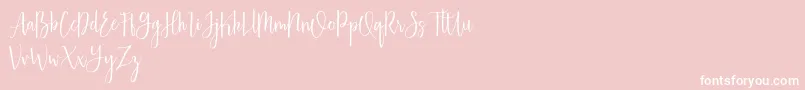 Australis free Font – White Fonts on Pink Background