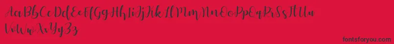 Autery Font – Black Fonts on Red Background