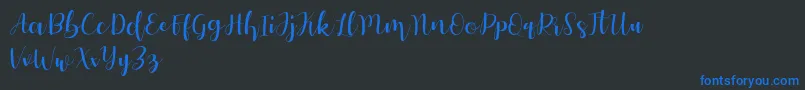 Autery Font – Blue Fonts on Black Background