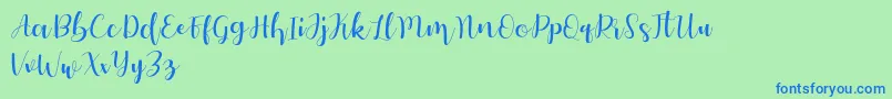 Autery Font – Blue Fonts on Green Background
