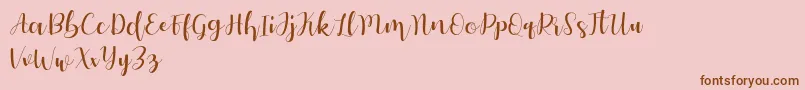 Autery Font – Brown Fonts on Pink Background