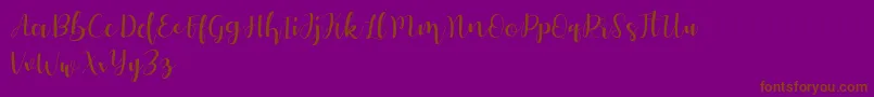 Autery Font – Brown Fonts on Purple Background